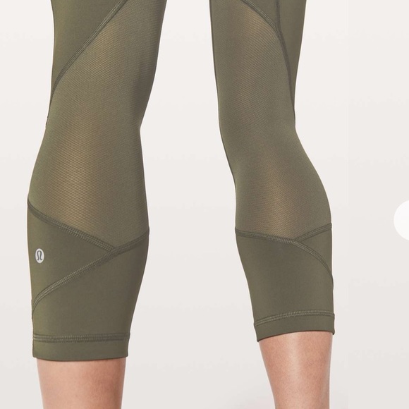 Lululemon Pace Rival Crop Leggings dark olive - Picture 3 of 6